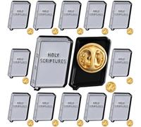 Org Enamel Pin Holy Scripture Square Pins for Suit Jacket Enamel Org Lapel Pin for Men Women Lapel Pins Women Men Badge Bulk Gift, 2 cmx1.5 cm, Metal, metal