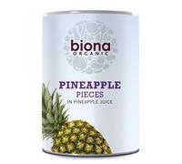 Biona Organic Pineapple Pieces in Pineapple Juice 400 g (Pack of 6)