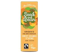 Org Seed & Bean Dark Chocolate Bar 58 Percent, Orange and Thyme, 25 g, Pack of 30