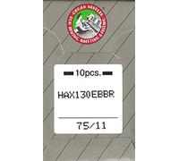ORGAN 10 HAX130EB HAX130EBBR Needles for Brother PR-600 PR-650 PR-1000 (Size 11 (Metric 75)