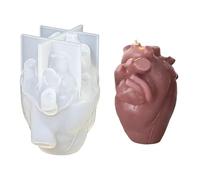 Organ Candle Mold | 3D Heart Candle Making Mould - Resin Casting Mold,for Plaster Soap Resin Craft Chocolate Home Holiday Party Family Friends