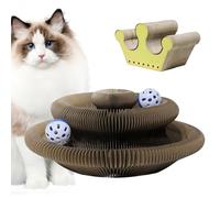 Organ Cat Scratch Board, Cat Scratching Board with 2 Pieces Ball, Indoor Kitten Interactive Toy, Foldable Scratcher, Versatile Indoor and Outdoor Use, 24x24x11cm, for Home, Travel Use