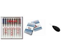 ORGAN Household Sewing Machine Needles - Combi (Universal, Jeans & Stretch), Pack of 10, Size: 70/10-100/16 + Unique Large Needle Threader & Needle Index. Fits Singer, Brother, Janome etc. Machines