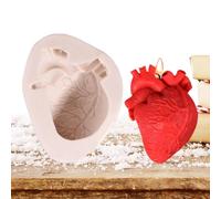 Organ Molds - Simulated Heart Brain Shape Candle Molds for Candle | Organs Shape Silicone Molds, Christmas Fondant Cake Decorating Tools for Candles, Chocolate, Ice Cream