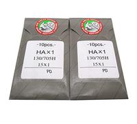 Organ Needle - 20PCS Organ Titanium HAX1PD 15X1PD Home Sewing Machine Flat Shank Needles (in CKPSMS Clear Plastic Box) (Needle Size:18/110)