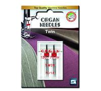 Organ Needles 130/705H Twin Needle in Your Choice of 70/1.6MM 80/2.5MM 80/3MM 80/4MM 100/6MM Twin Stretch 75/2.5MM 75/4MM Domestic Sewing Machine Twin Needle (70/1.6MM)