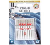 Organ Needles # 90/14 Universal x 10 Needles, Blue|Silver|White