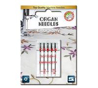 Organ Needles # 75-#90 Combo Embroidery x 5 Needles, Silber