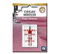 Organ Needles Sewing for General Stitching and Home Machines - #75/4.0 Twin Stretch, 1 Needle