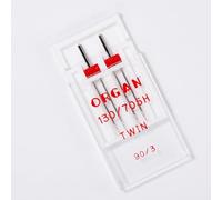 Organ Needles, Twin (130/705 H) Sewing Machine Needles, Size 90/3.0, Compatible with Household Sewing Machine