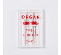 Organ Needles, Twin Stretch (130/705 H) Sewing Machine Needles, Size 75/2.5, Compatible with Household Sewing Machine