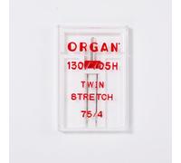 Organ Needles, Twin Stretch (130/705 H) Sewing Machine Needles, Size 75/4.0, Compatible with Household Sewing Machine