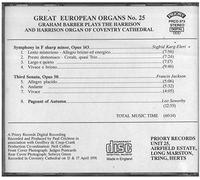 Organ of Coventry Cathedral, Graham Barber - Various: Great European Organs
