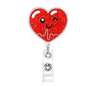 Organ Themed Badge Heart Lung Acrylic Reel Rotating Clip Holder Present for Doctors and Nurses Acrylic Brooch