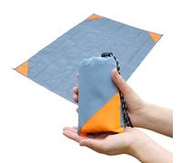 Orga'Neat Pocket Picnic Blanket, Sandproof Lightweight Pocket Camping Tarp, 55″x 39″ Foldable & Fits into Small Bag, Water Resistant Washable Quick Dry Compact Beach Mat for Outdoor Recreation