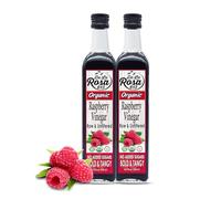 ORGANIC 100% Pure Raspberry Vinegar (2-Pack) - De La Rosa 16.9oz - Raw & Unfiltered | Vegan, Gluten-Free, Kosher | Great for salads, dressings, marinades and more!
