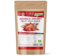 Organic Acerola Cherry - Freeze Dried Powder - Natural & Wholefood - 26% Vitamin C - 44:1 Extract Ratio (125g Powder Pouch)