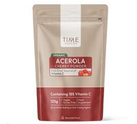 Organic Acerola Cherry Powder - 18% Vitamin C - 125g - UK Made | Natural & Wholefood - Soil Association Approved - GMP Standards - Zero Additives