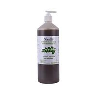 Organic African Black Soap Liquid, With Moringa Oil, 1000ml Family Pack Size, made using Unrefined Shea Butter, Cocoa Pod Ash, & Virgin Coconut & Moringa Oil. Contains No SLS, Detergents & Parabens. Ideal for very Sensitive Skin types. 1 Litre (1000ml)