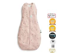 Organic All Year Cocoon Swaddle Sleeping Bag - 1 TOG Daisy ergoPouch Light Pink 0-3 m
