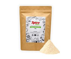 Organic Almond Ground | Flour Blanched Powder Premium Quality Free P&P Certified by Soil Association (950g)