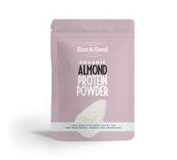 Organic Almond Protein Powder 300g by Sun & Seed - Cold-Pressed & Stone-Ground - High Protein, High Fibre, Low Fat - Vitamin E & Mineral Rich - Vegan, Gluten-Free, EU Grown - for Shakes & Baking
