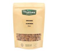 Organic Almonds 500g- Nutrient-Packed, Eco-Conscious Snack & Ingredient for Vegan, Vegetarian, & Plant-Based Diets by Thames Organic 500g