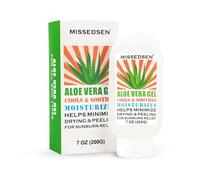 Organic Aloe Vera Gel for Face and Body to Relieve Sunburn, Refreshing and Soothing Moisturiser with Mint After Sunbathing, Helps Minimise Dandruff