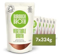 Organic Apple, Miso & Seaweed Meat Free Broth by Borough Broth - Vegan Friendly Broth - Low Calorie, Gluten Free - High in Pectin - Perfect with Soups, Stews & Noodles - Delivered Chilled 7 x 324g