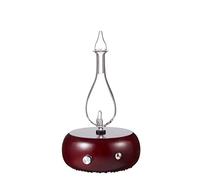 Organic Aromas Nebulising Essential Oil Diffuser - Magnificent Diffuser Dark, Hand-Crafted Glass Aromatherapy Diffuser with Wooden Base, LED Light Room Diffusers for Home, Wellness Gift, 20x13cm