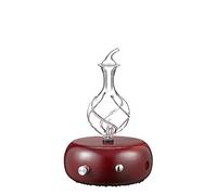 Organic Aromas Nebulising Essential Oil Diffuser - Radiance Dark I Hand-Crafted Glass Aromatherapy Diffuser with Wooden Base, LED Light Room Diffusers for Home, Soothing Wellness Gift, 20x13cm