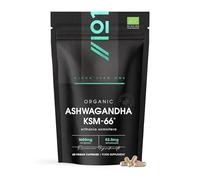 Organic Ashwagandha KSM-66® 1650mg - 5% Withanolides with Black Pepper - 60 Vegan Capsules - Resealable and Recyclable Pouch by Alpha01