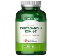 Organic Ashwagandha KSM-66 600mg | High Strength Supplement with 5% Withanolides | Vegan Capsules for Men & Women | 60 Count | Nature's Truth