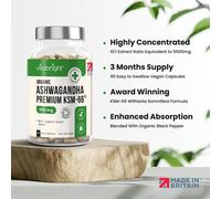 Vitabright Ashwagandha KSM-66 5500Mg - 90 Capsules (3 Month Supply)