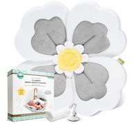 Organic Baby Bath Flower For Infants -Warm & Cozy Bamboo Flower Bath Baby will love -Blooming Baby Bath Flower Fits Bathtub Sink Tub -Supports Newborns- Lotus Flower Baby Bath Mat & Travel Bag 0-2yrs+