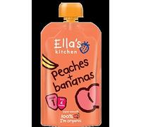 Organic Baby Food - Peaches & Bananas 6-Pack Ella's Kitchen 6 x 3.5 oz Box by Ella's Kitchen