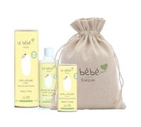 Organic Baby Gift Set for Newborn Organic, Baby Care 100% Natural with 3 Products - 2 in 1 Powder, Organic and Vegetable Care Oil, Travel Size, Delicate and Sensitive Skin