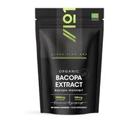 Organic Bacopa Monnieri Capsules 7500mg - 20% Bacosides (100mg Per Capsule) - 90 Count - Resealable and Recyclable Pouch by Alpha01