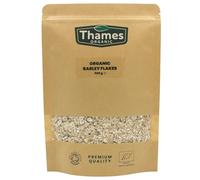 Organic Barley Flakes-Certified Organic, Non-GMO, Vegan, No Additives, No Preservatives, Resealable Bag by Thames Organic 500g