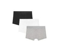 Organic Basics Men's Core Trunks 3-Pack Underwear, Black/White/Grey Melange, XS