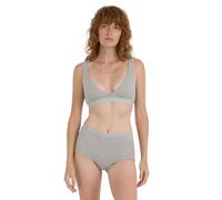 Organic Basics Women's Core Shorty Ribbed Cotton Boyshort Underwear Boy Short Panties, Grey Melange, L