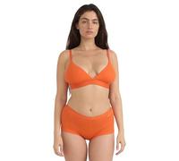 Organic Basics Women's Core Wirefree Ribbed Cotton Triangle Bralette, Tangerine, M