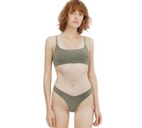 Organic Basics Women's Flex Scoop-Neck Cotton Bralette Bra, Seaweed, XXL