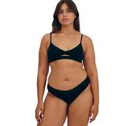 Organic Basics Women's Soft Touch Triangle Bralette, Black, Large