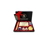 ORGANIC Bath Bombs Set 7 Pieces"Oasis of Senses" Hand-Made Gifts for Women Elegant Present for Her with Essential Oils - Vegan Bubble Bath Gi