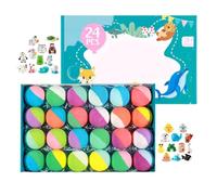 Organic Bath Bombs Surprise Toy Set - 24 Pieces Sea Animal Marine Collectibles, Gentle Scented Bubble Fizzy, Enhances Hygiene Motivation, Science Discovery, Bulk Birthday Party Favors | for