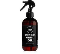 Organic BBQ Grill Seasoning Oil (8oz) - Made from Flaxseed Oil grown and pressed in the USA - Creates a Non-Stick Seasoning on All Cast Iron Grills and BBQs (240ml)