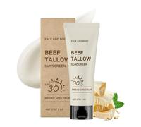 Organic Beef Tallow Sunscreen - Beef Tallow Sunscreen SPF 50 - Sun Cream for Face & Body - Grass Fed Bee_f Tall_ow Natural Sunsc_reen - Fast-Absorbing Formula & Outdoor Daily Defence