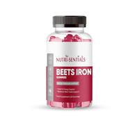 Organic Beet Root Gummies 200mg- Superfood Beets Supplement with Iron for Heart Health & Blood Pressure Support- Nitric Oxide Beets Iron Gummies for Energy & Stamina Boost- Vegan, Non-GMO- 60 Gummy