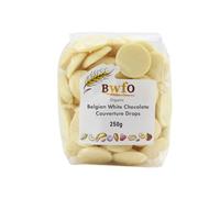 Organic Belgian White Chocolate Couverture Drops 250g (BWFO)